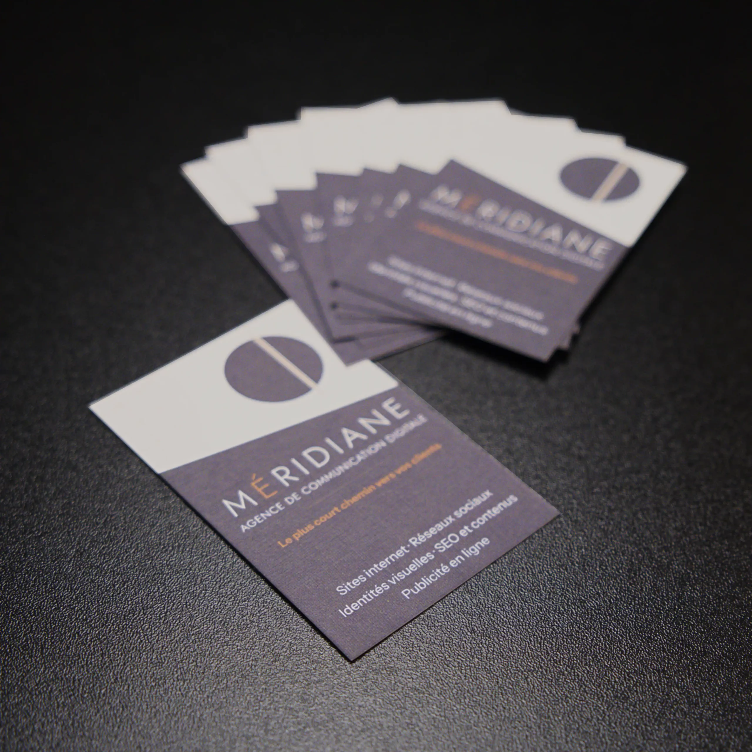 Cartes de visite de l'agence Méridiane