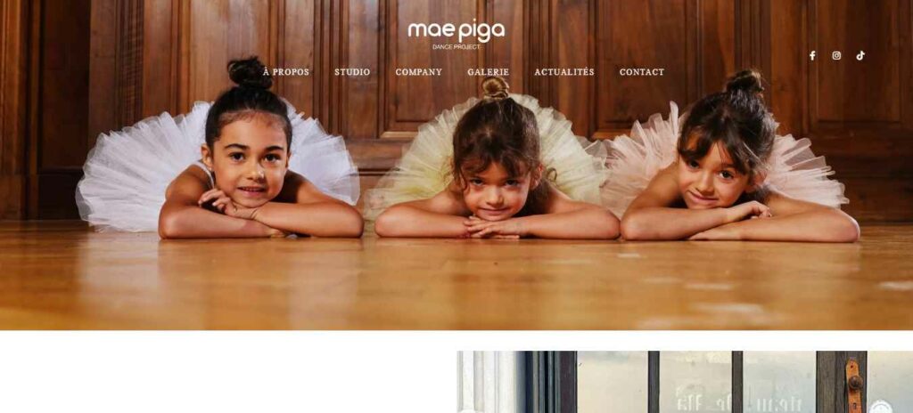 Site Mae Piga Dance Project, page d'accueil
