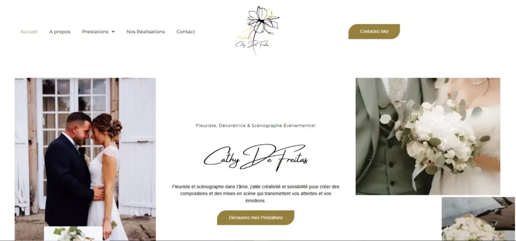 Site Maison Cathy De Freitas, page d'accueil